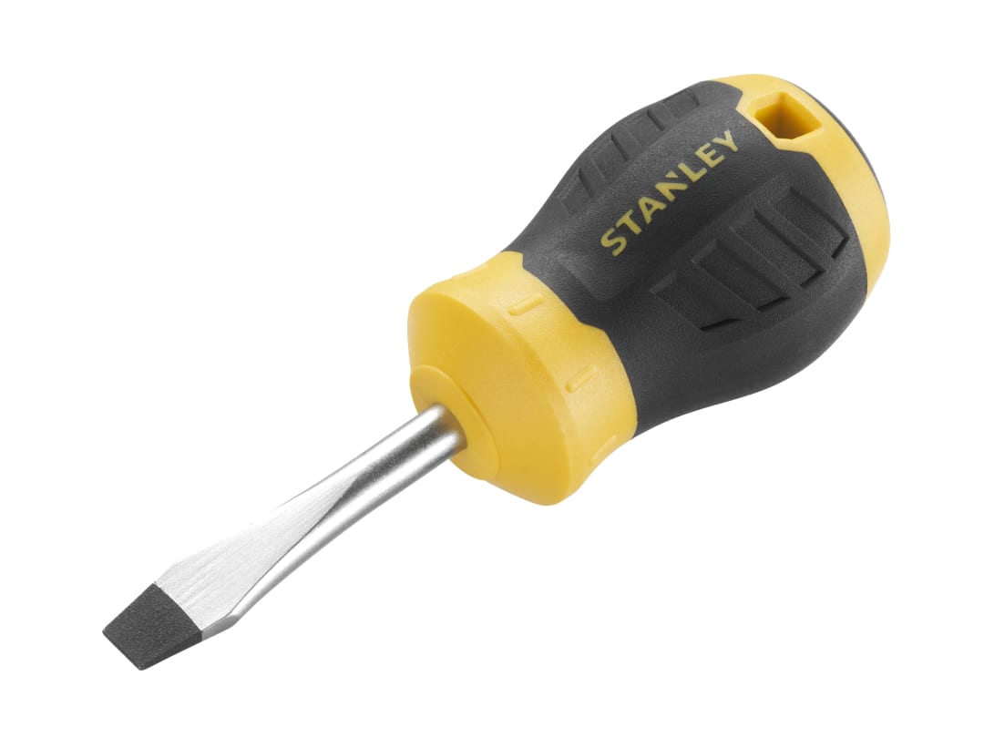 STANLEY® Hand Tools CUSHION GRIP™ Stubby Screwdriver 6.5 x 45mm Flared STHT16147-0