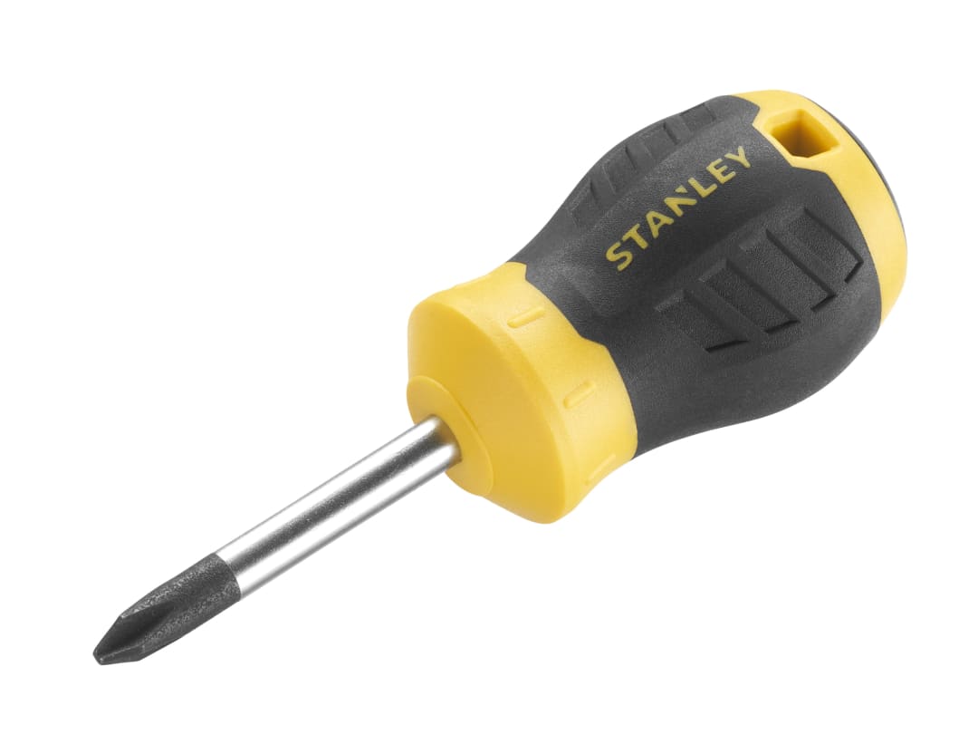 STANLEY® Hand Tools CUSHION GRIP™ Stubby Screwdriver Phillips Tip PH2 x 45mm STHT16157-0