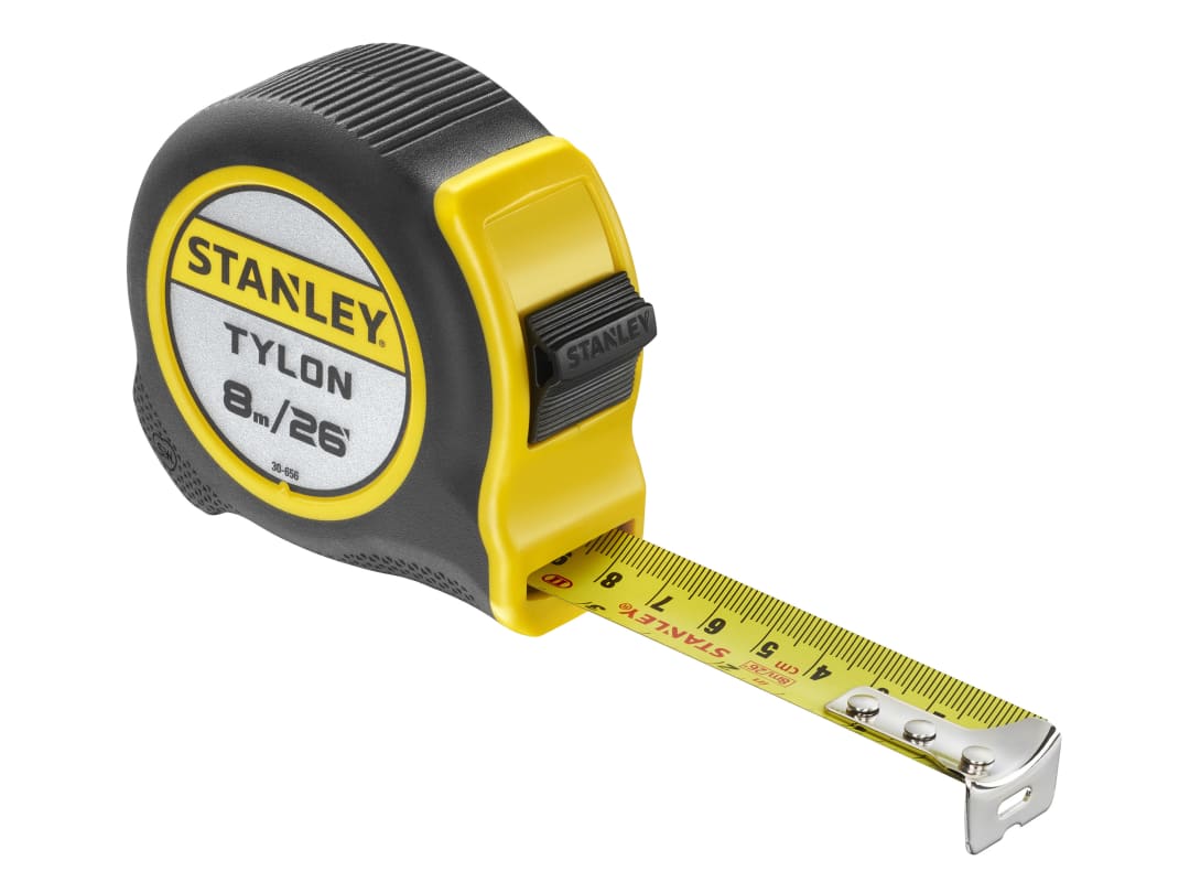 STANLEY® Hand Tools Tylon™ Pocket Tape 8m/26ft (Width 25mm) Carded 0-30-656