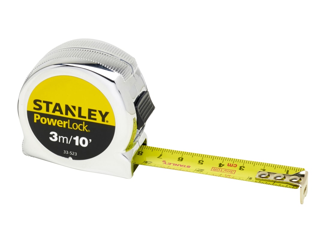 STANLEY® Hand Tools PowerLock® Classic Pocket Tape 3m/10ft (Width 19mm) 0-33-523