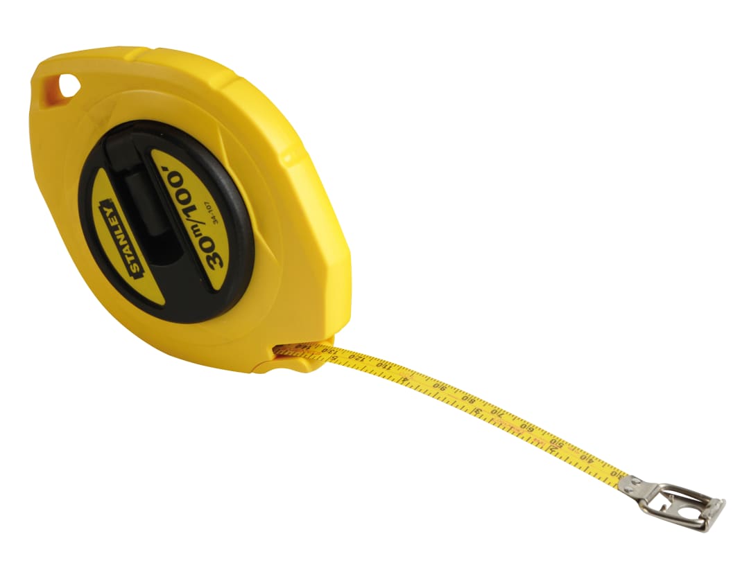 STANLEY® Hand Tools Closed Case Steel Long Tape 30m/100ft (Width 10mm) 0-34-107