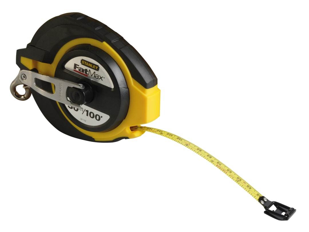 STANLEY® Hand Tools FatMax® Closed Case Steel Long Tape 30m/100ft (Width 10mm) 0-34-132