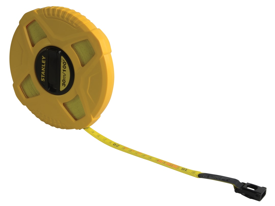 STANLEY® Hand Tools Closed Case Fibreglass Long Tape 30m/100ft (Width 13mm) 0-34-262