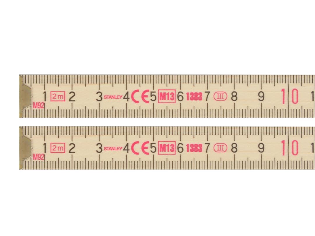 STANLEY® Hand Tools Wooden Folding Rule 2m 0-35-455