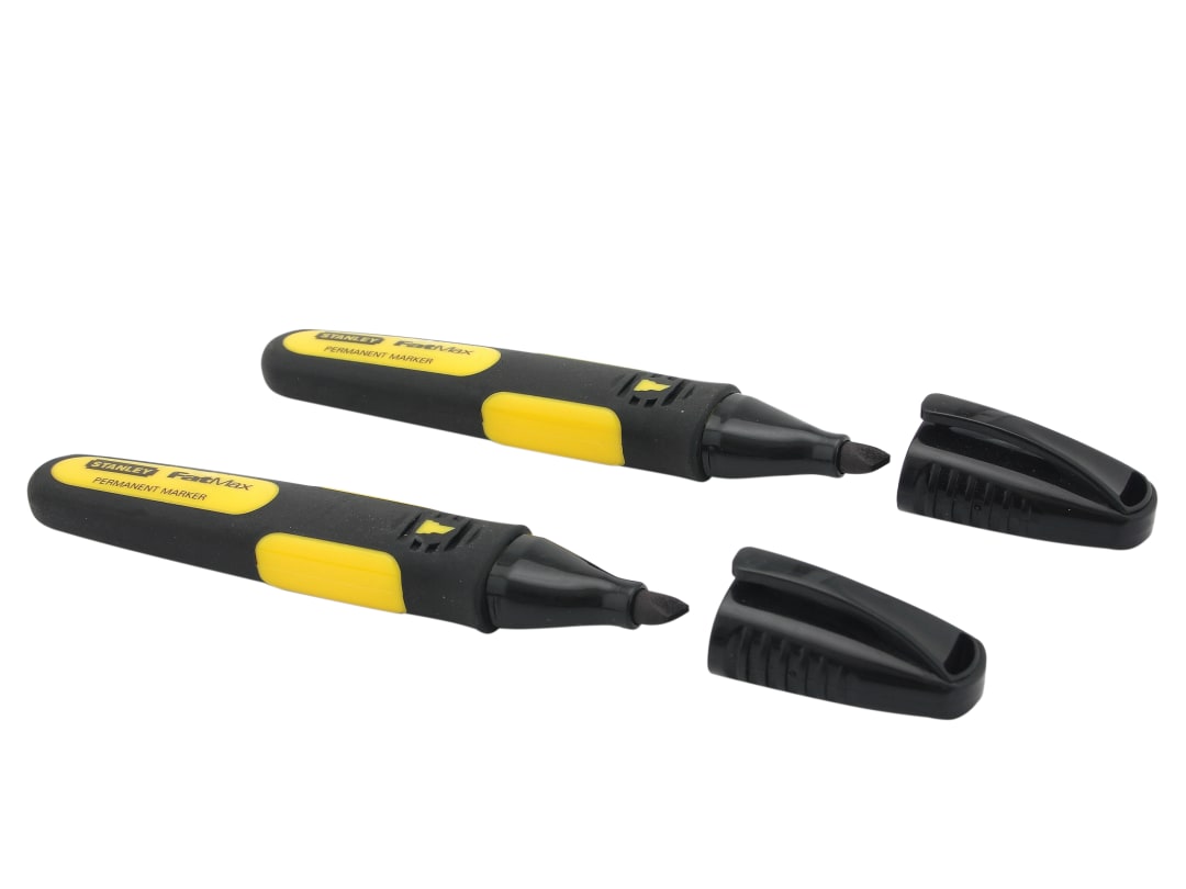 STANLEY® Hand Tools Chisel Tip Marker Black (Pack 2) 0-47-314