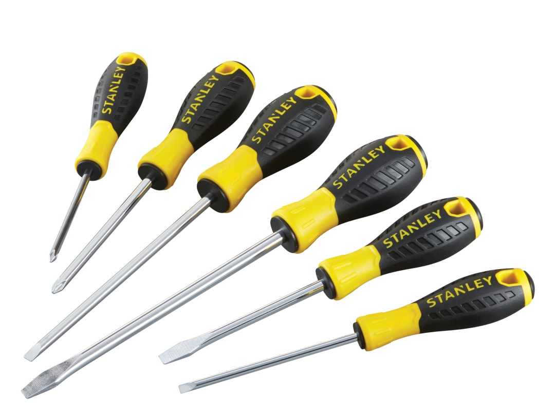 STANLEY® Hand Tools 0-60-209 Essential Screwdriver Set, 6 Piece STHT0-60209