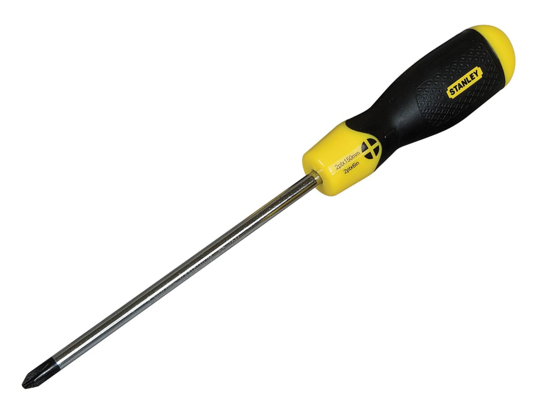 STANLEY® Hand Tools Cushion Grip Screwdriver Pozidriv Tip PZ1 x 75mm 0-64-955