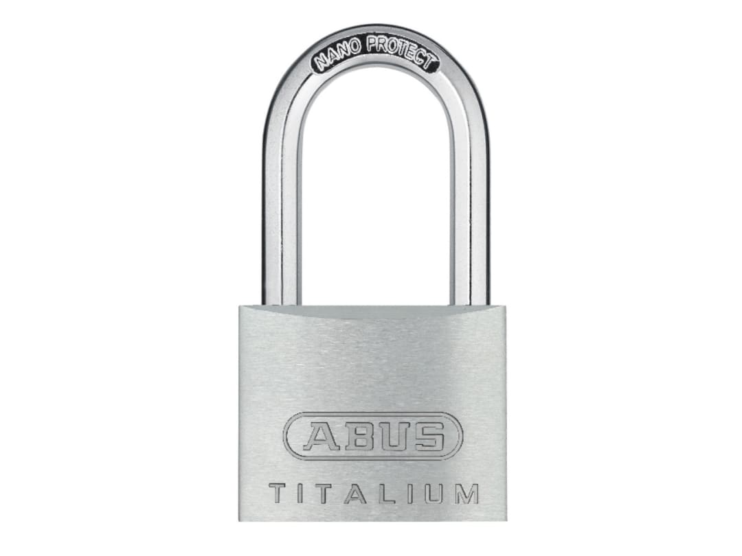 ABUS Mechanical 64TI/40mm TITALIUM™ Padlock 40mm Long Shackle Keyed Alike KA6411 10054579-01