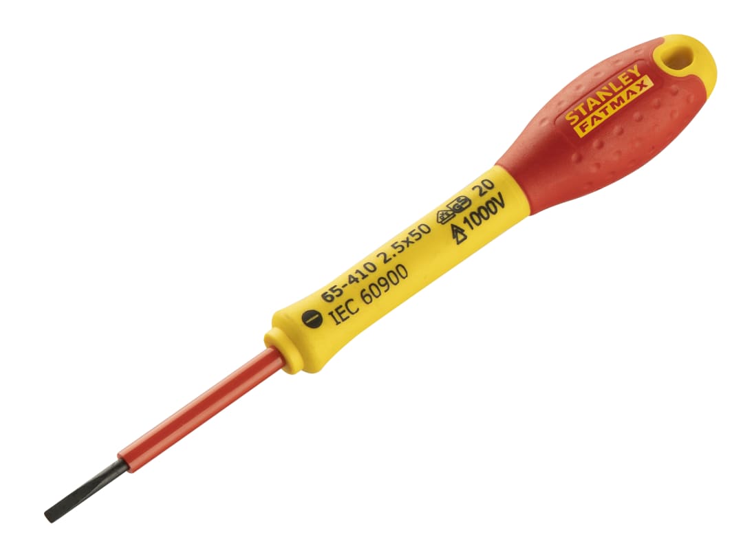 STANLEY® Hand Tools FatMax® VDE Insulated Screwdriver Parallel Tip 2.5 x 50mm 0-65-410