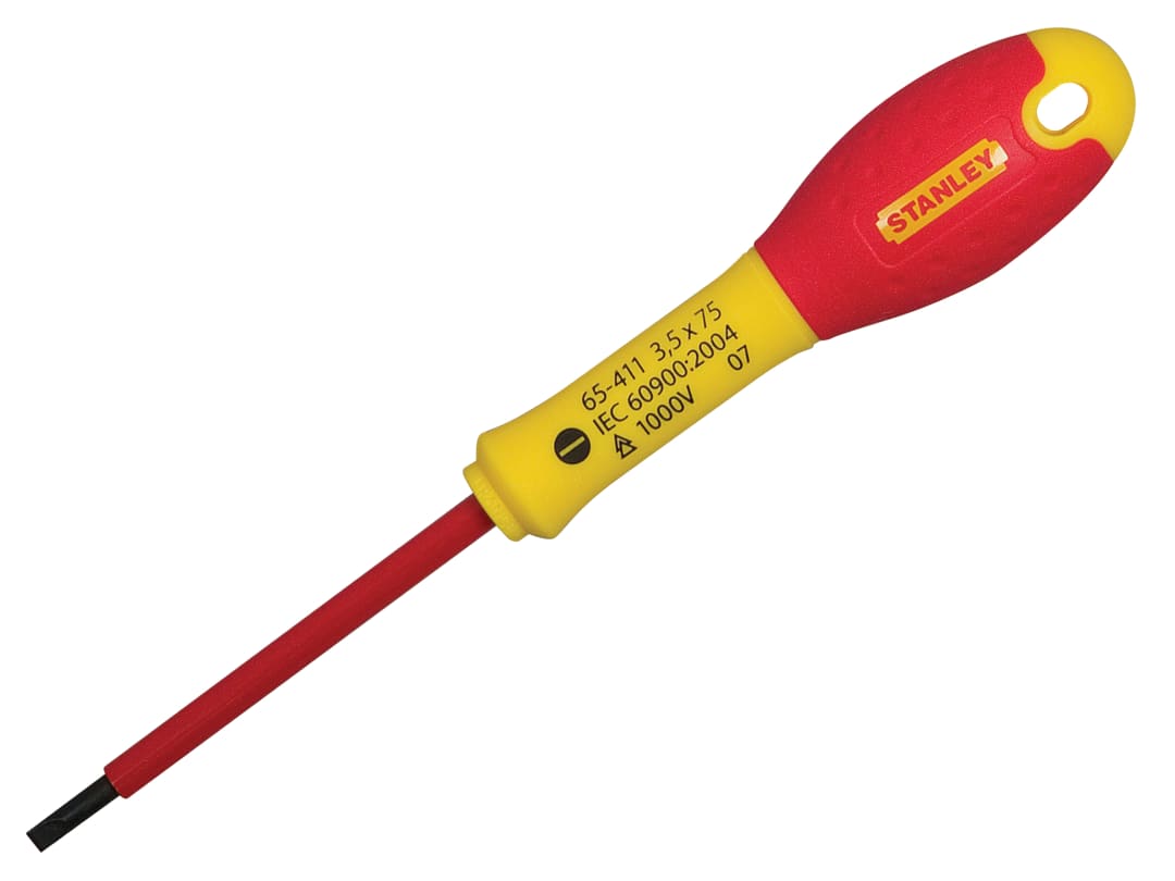 STANLEY® Hand Tools FatMax® VDE Insulated Screwdriver Parallel Tip 4.0 x 100mm 0-65-412