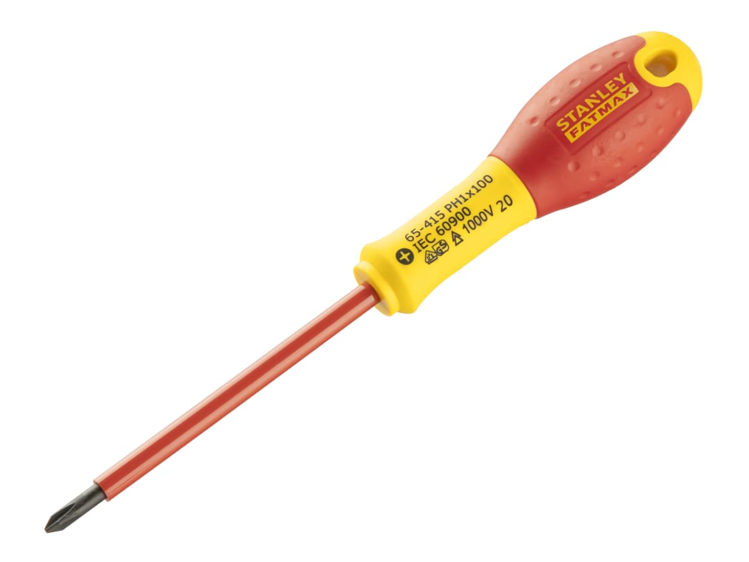 STANLEY® Hand Tools FatMax® VDE Insulated Screwdriver Phillips Tip PH1 x 100mm 0-65-415