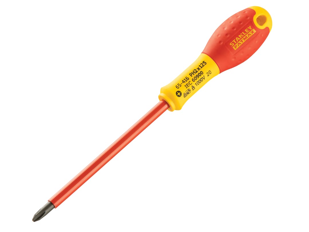 STANLEY® Hand Tools FatMax® VDE Insulated Screwdriver Phillips Tip PH2 x 125mm 0-65-416