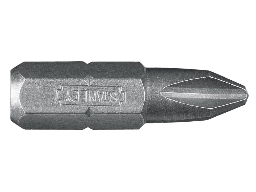 STANLEY® Hand Tools Phillips Bits PH2 x 25mm (Pack 3) 0-68-946