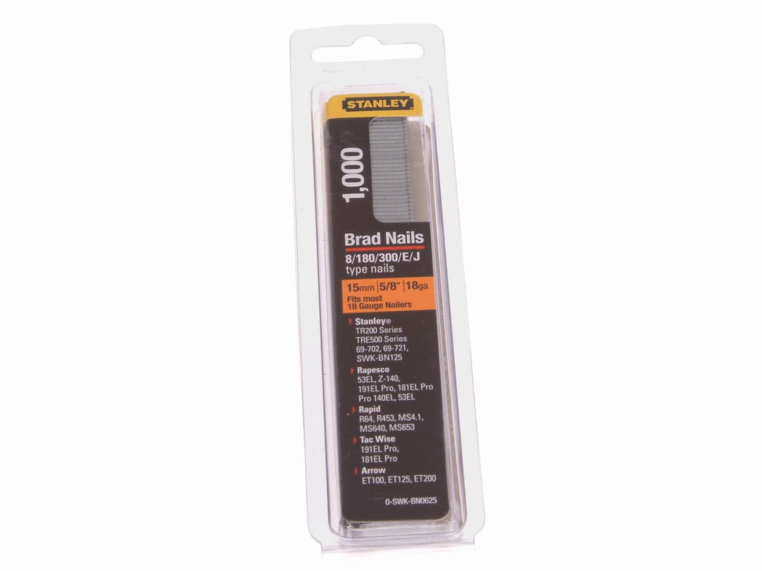 STANLEY® Hand Tools SWKBN Brad Nail 15mm SWKBN062 (Pack 1000) 0-SWK-BN0625
