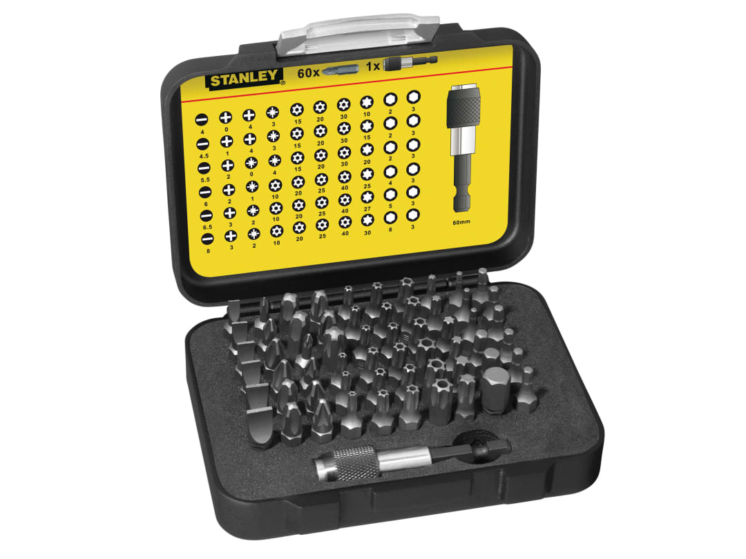STANLEY® Hand Tools Bit Set & Holder, 61 Piece 1-13-902