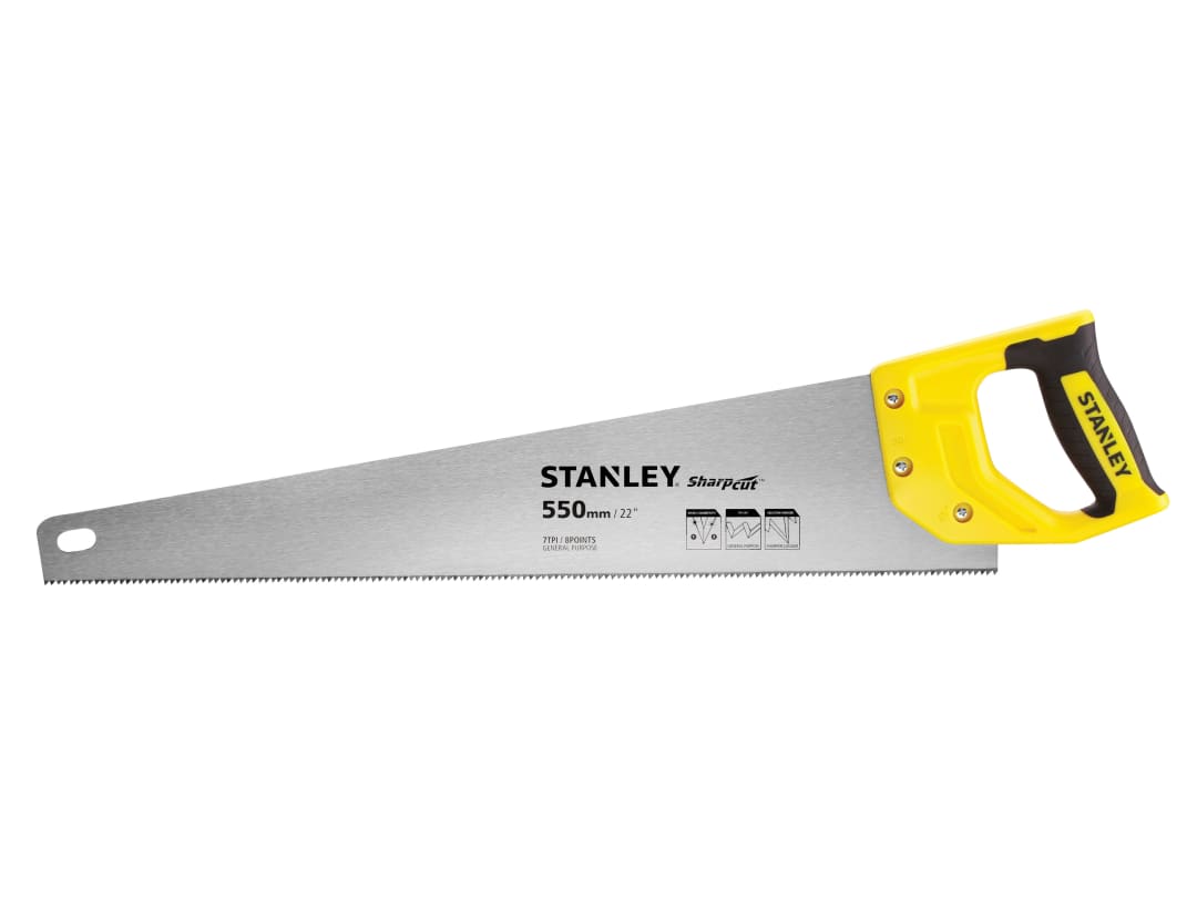 STANLEY® Hand Tools Sharpcut™ Handsaw 550mm (22in) 7 TPI STHT20368-1