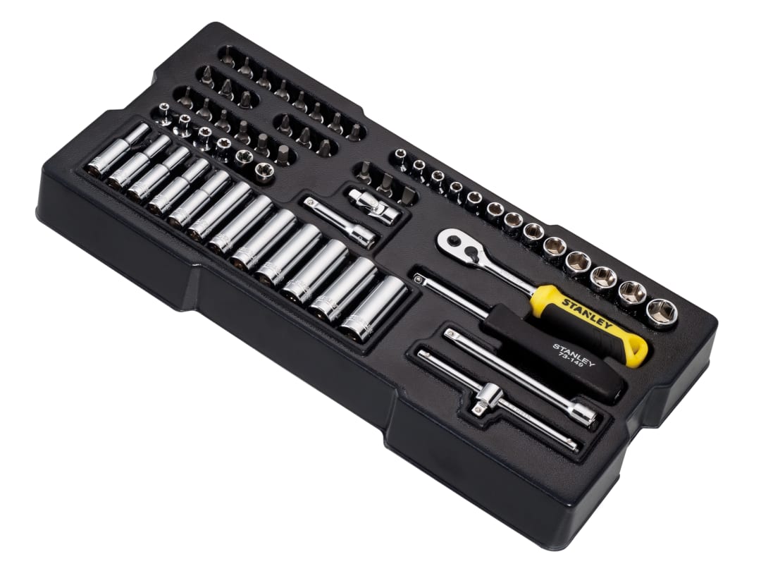 STANLEY® Hand Tools Transmodule System 1/4in Drive Metric Socket Set 60 Piece STMT1-74175