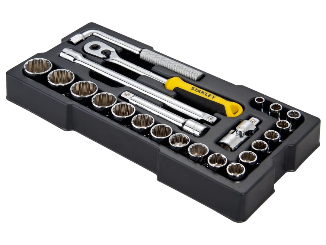 STANLEY® Hand Tools 1/2in Drive 12 Point Metric Socket Module 23 Piece STMT1-74726