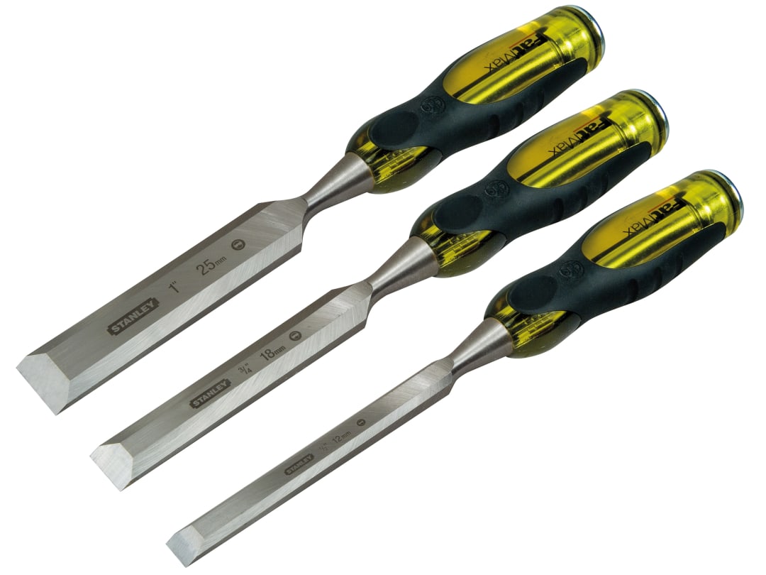 STANLEY® Hand Tools FatMax® Bevel Edge Chisel with Thru Tang Set, 3 Piece 2-16-268