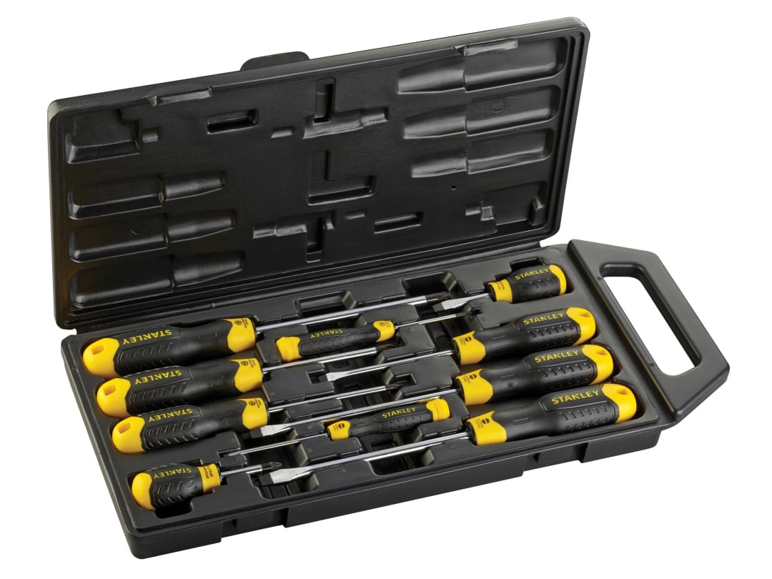 STANLEY® Hand Tools Cushion Grip Screwdriver Set, 10 Piece 2-65-014