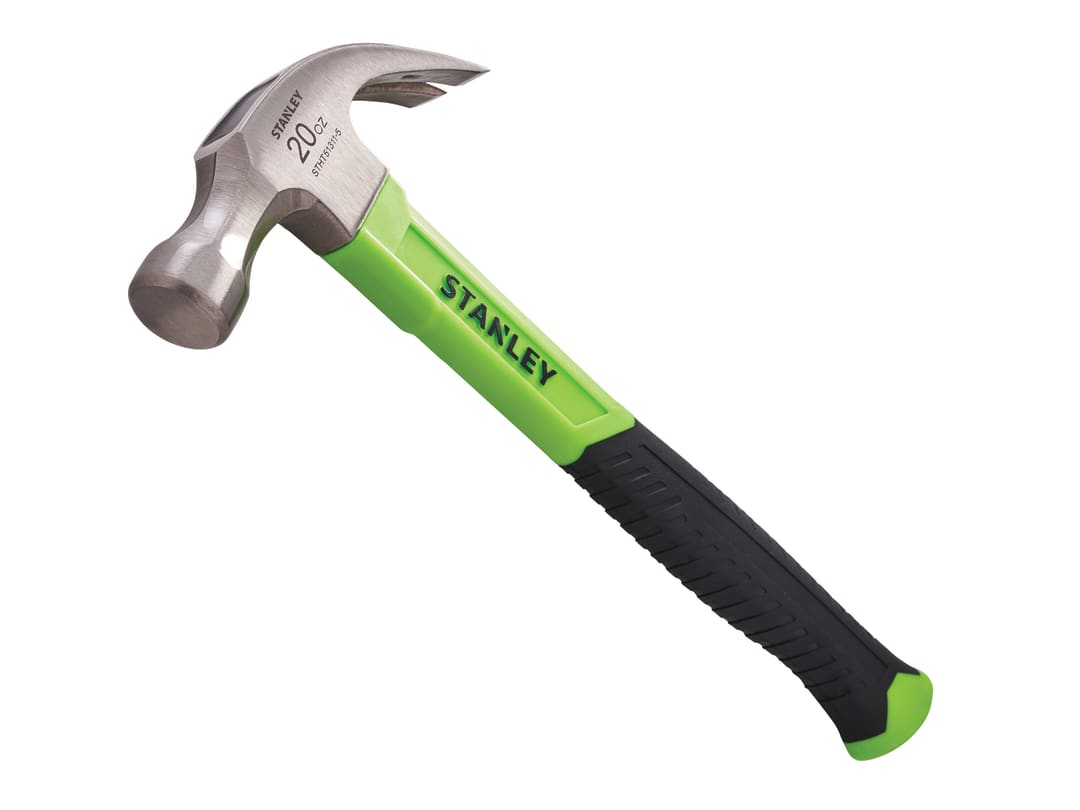 STANLEY® Hand Tools Fibreglass Hi-Vis Claw Hammer 567g (20oz) STHT51311-5