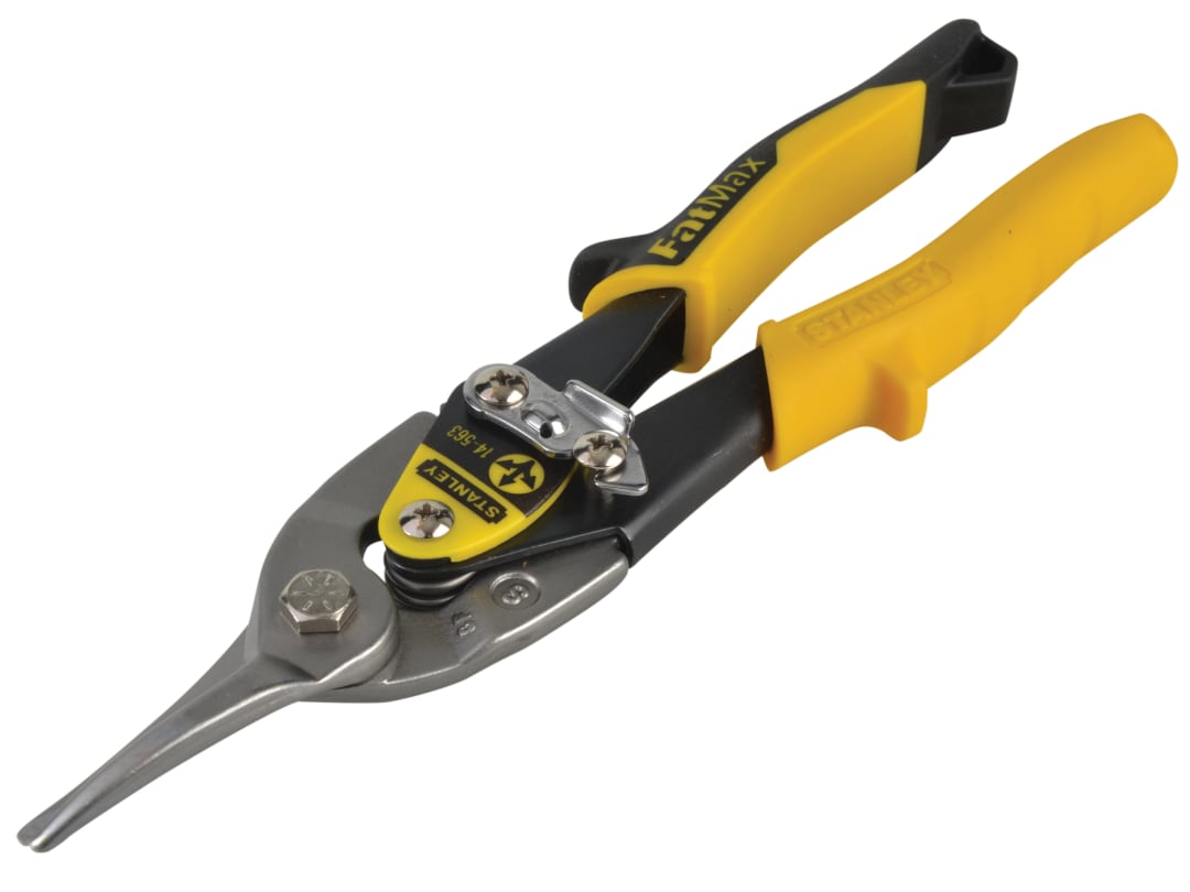 STANLEY® Hand Tools Yellow Aviation Snips & Holster Straight Cut 250mm (10in) FMHT9-14563