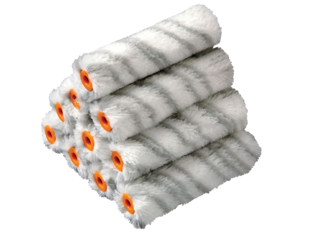STANLEY® Hand Tools Medium Pile Silver Stripe Sleeve 100mm (4in) 10 Pack STRMGR10