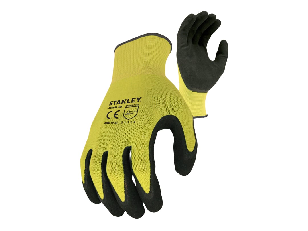 STANLEY® Hand Tools SY890L Waterproof Grip Gloves - L (Size 9) SY890L EU