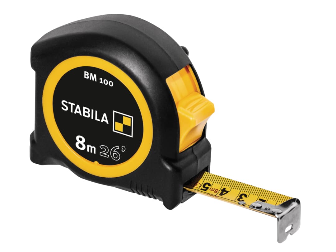 Stabila BM 100 Compact Pocket Tape 8m/26ft (Width 25mm) 19580