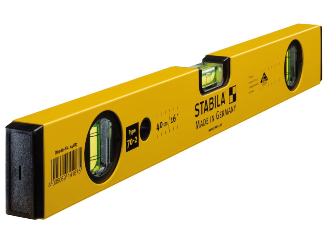 Stabila 70-2-40 Double Plumb Spirit Level 3 Vial 40cm 14187