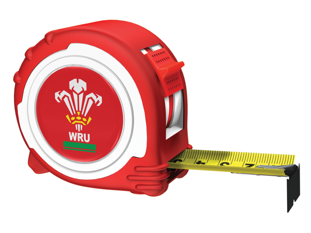 Advent Official Welsh Rugby Tape Red / White 5m/16ft (Width 25mm) ATM4-5025WRFU