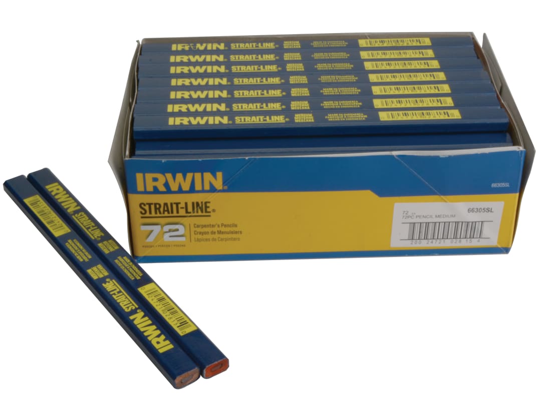 IRWIN® STRAIT-LINE® Carpenter's Pencils (Box 72) T66305SL 1=BOX OF 72