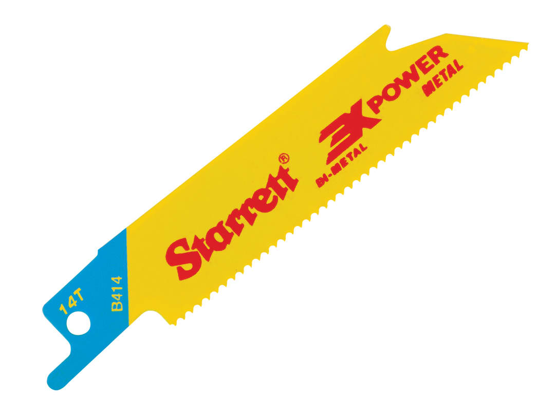 Starrett B414-5 Bi-Metal Reciprocating Blade, Metal Straight 100mm 14 TPI (Pack 5) B414-5