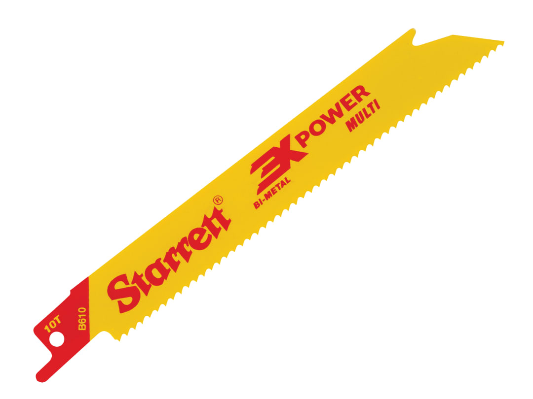 Starrett B6105-5 Bi-Metal Reciprocating Blade, Straight 152mm 10 TPI (Pack 5) B610-5