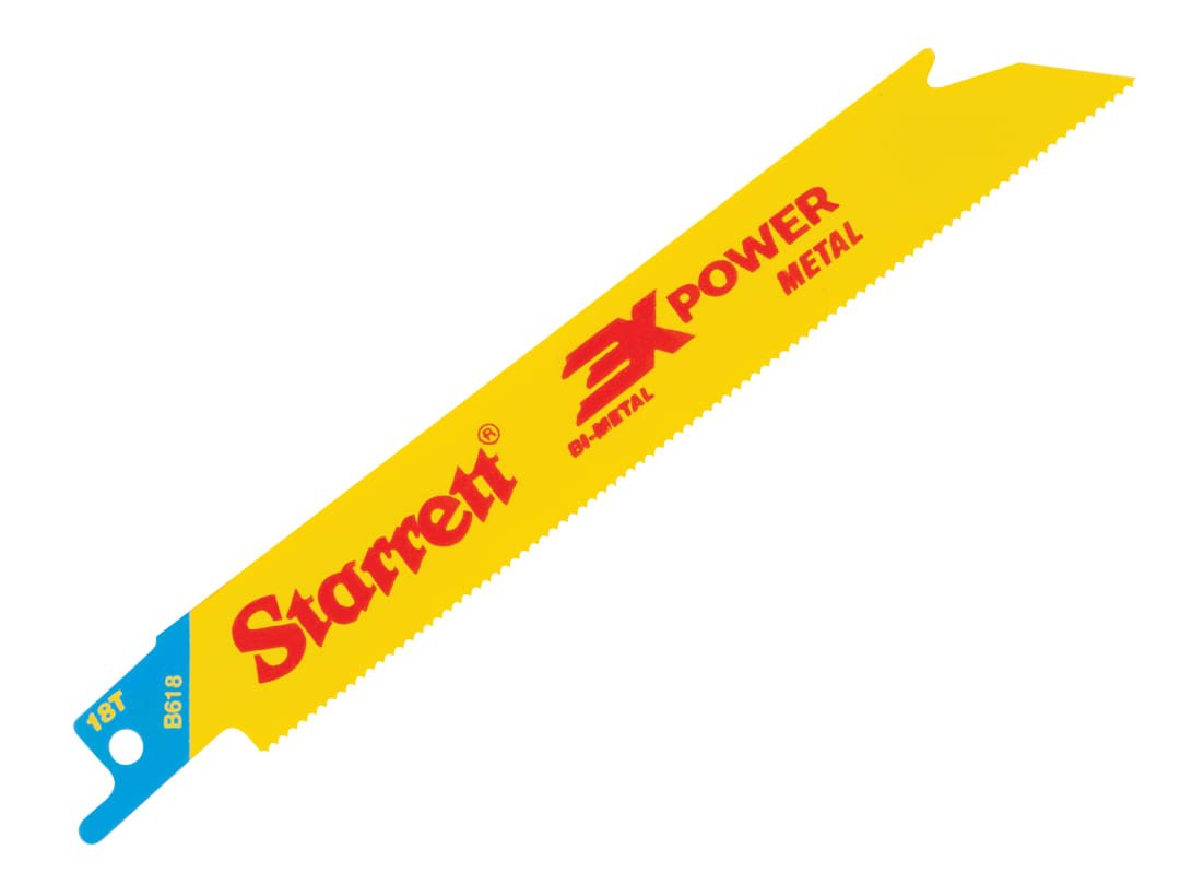 Starrett B618-5 Bi-Metal Reciprocating Blade, Metal Straight 152mm 18 TPI (Pack 5) B618-5