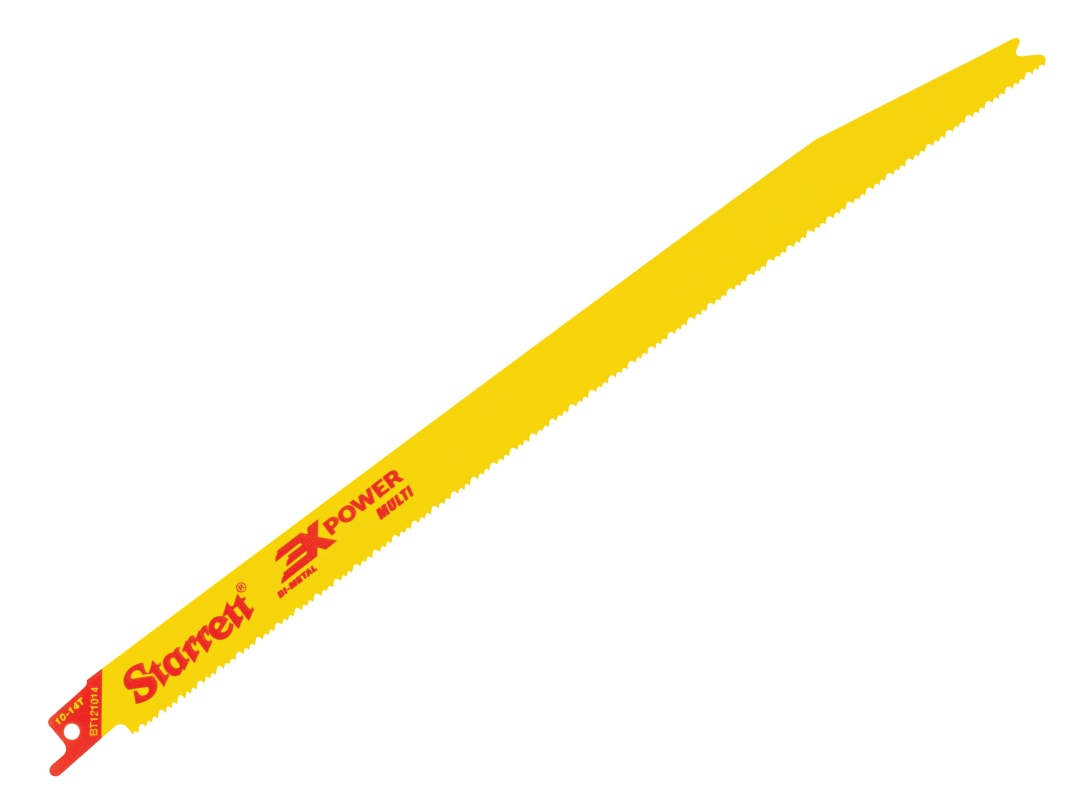 Starrett BT121014-5 Bi-Metal Reciprocating Blade, Tapered 300mm 10-14 TPI (Pack 5) BT121014-5