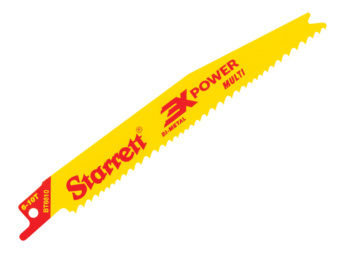 Starrett BT12610-5 Bi-Metal Reciprocating Blade, Tapered 300mm 6-10 TPI (Pack 5) BT12610-5