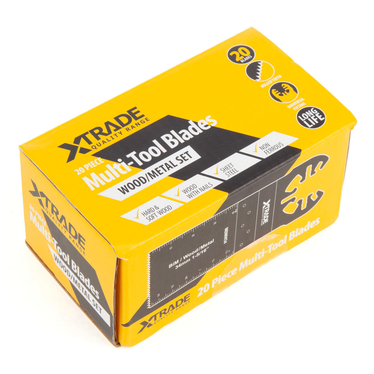 Image of Xtrade MBMW34-20 Multi-Tool Blades for Wood & Metal (Pack of 20) MBMW34-20