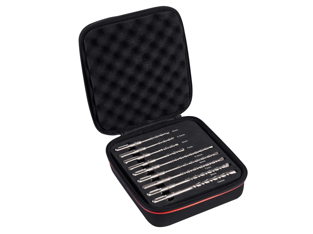 Starrett SDS Plus 2 Point Drill Bit Set, 9 Piece KBPSK09