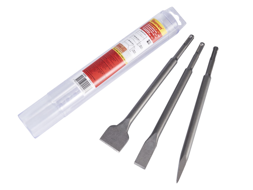 Starrett SDS Plus Chisel Set, 3 Piece KCPK03
