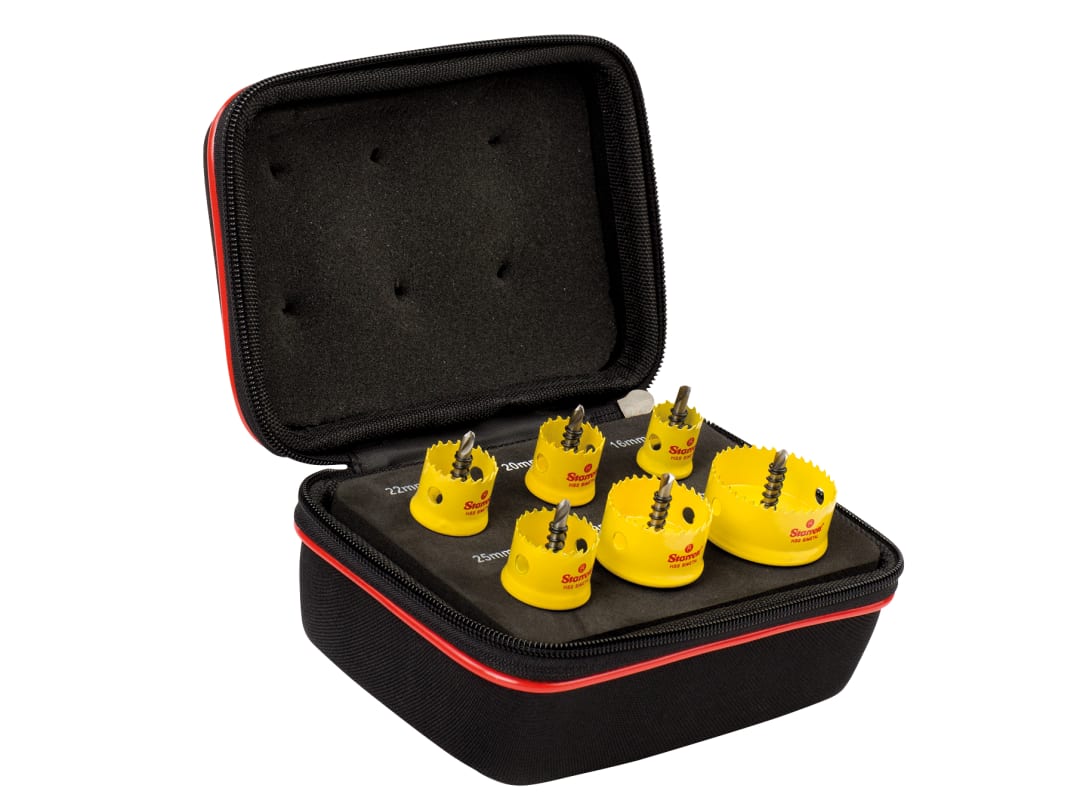 Starrett Cordless Smooth Cut Bi-Metal Holesaw Kit, 6 Piece KCS06001