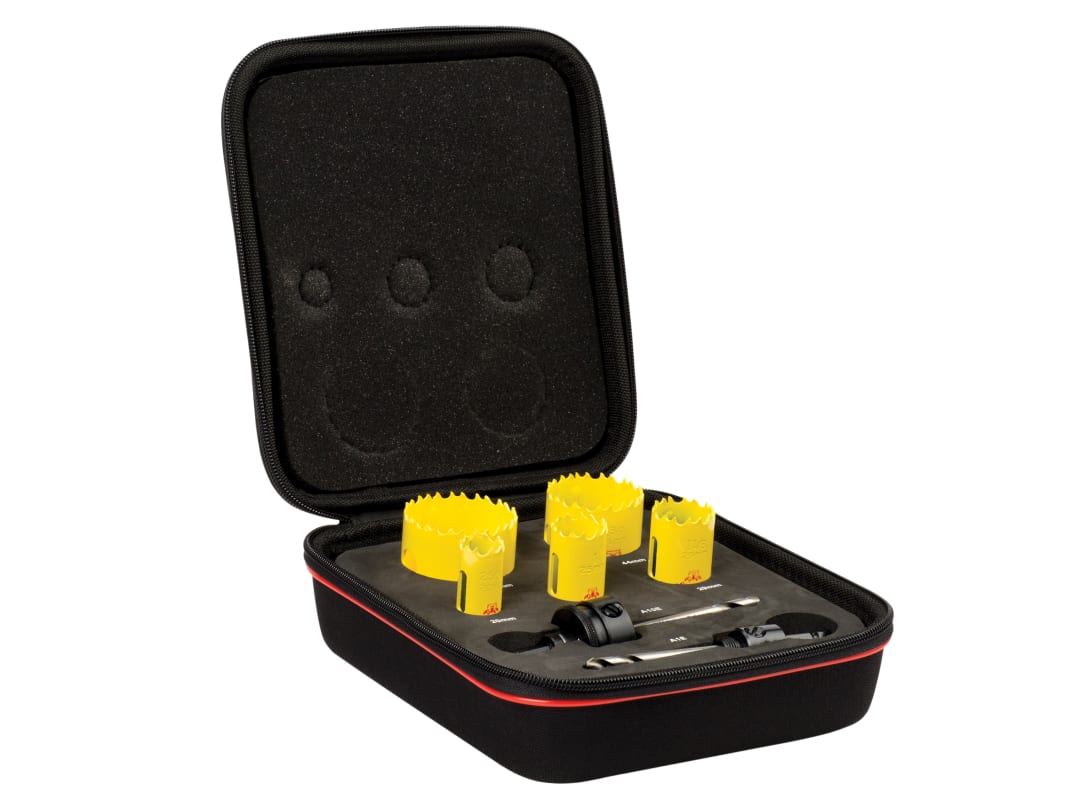 Starrett KDC05021 Deep Cut Bi-Metal Electrician's Holesaw Kit, 7 Piece BF7006