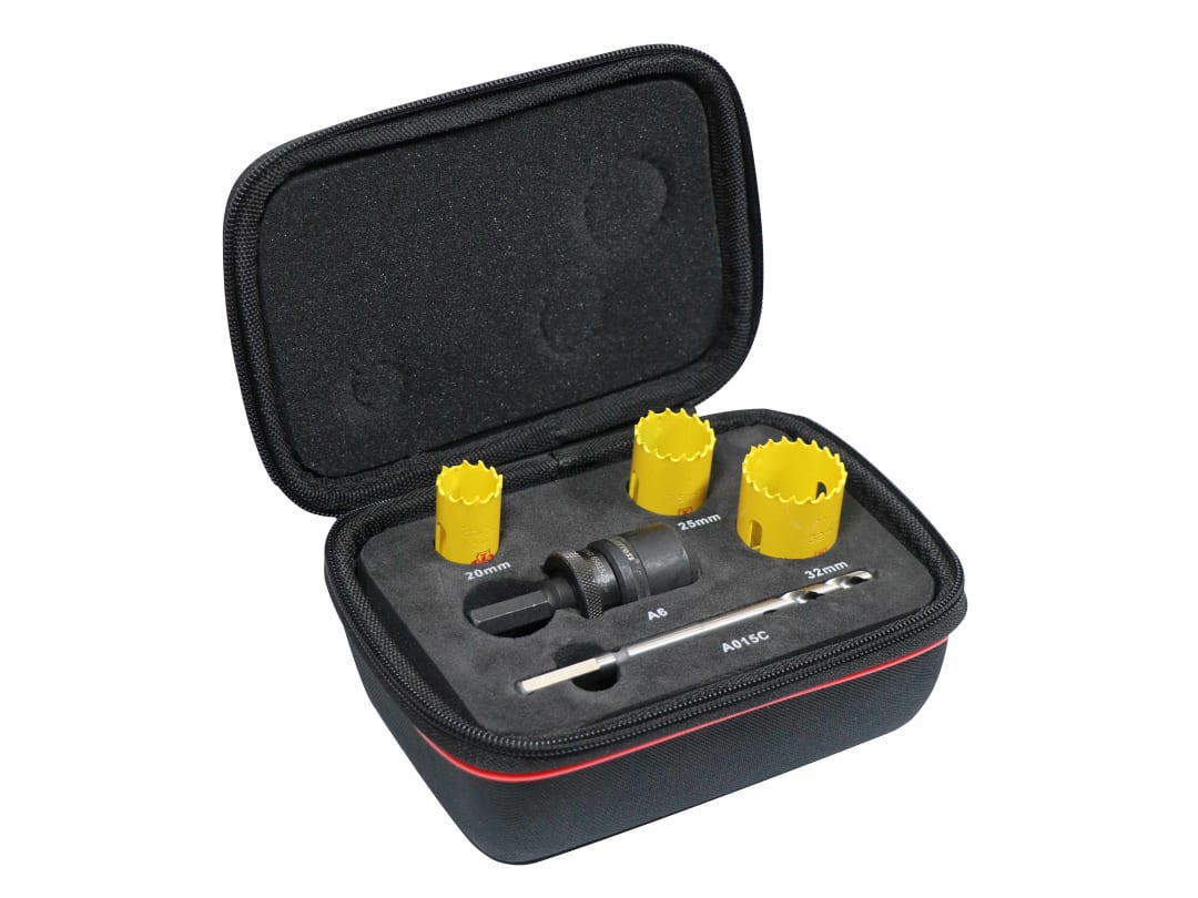 Starrett KFC03051 Kwik-Change Electrician's Holesaw Kit, 8 Piece KFC03051