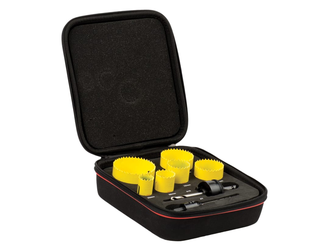 Starrett KFC06023 Fast Cut Bi-Metal General Purpose Holesaw Kit, 8 Piece KFC06023