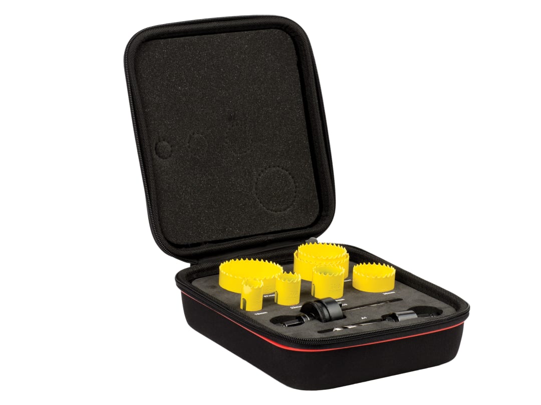 Starrett KFC07021 Fast Cut Bi-Metal Plumber's Holesaw Kit, 9 Piece KFC07021