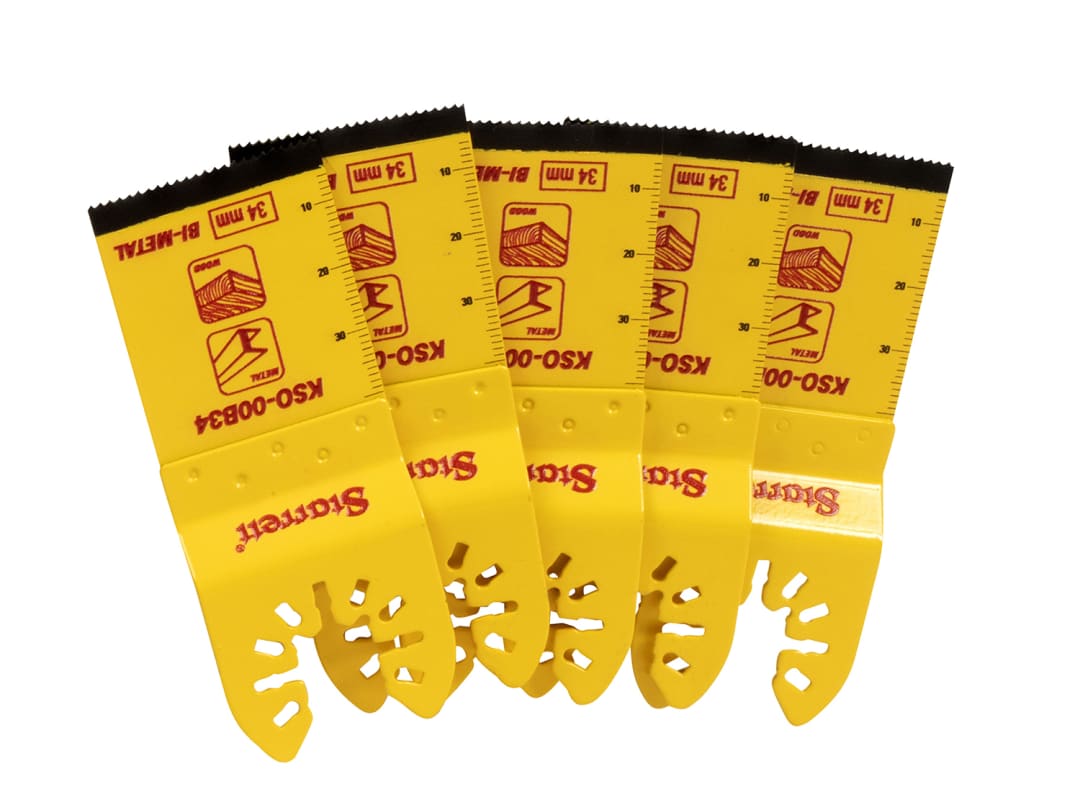 Starrett KSO-00B34-5 Plunge Bi-metal Oscillating Blade 40 x 34mm x 18 TPI Pack of 5 KSO-00B34-5
