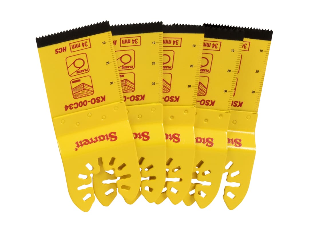 Starrett KSO-00C34-5 Plunge HCS Oscillating Blade 40 x 34mm x 18 TPI Pack of 5 KSO-00C34-5