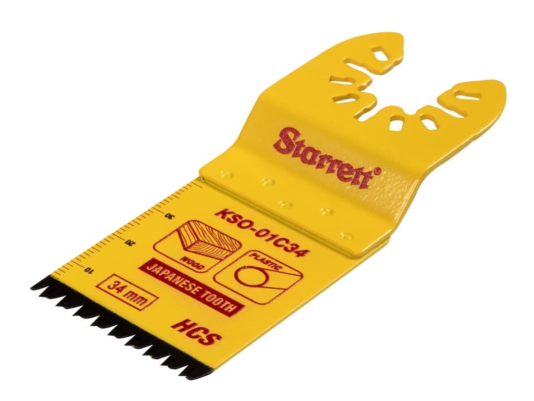 Starrett KSO-01C34 Plunge HCS Oscillating Blade - Japanese Teeth 40 x 34mm x 18 TPI KSO-01C34