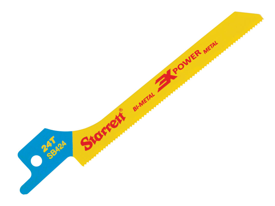Starrett SB424-5 Bi-Metal Reciprocating Blade, Metal Scroll 100mm 24 TPI (Pack 5) SB424-5
