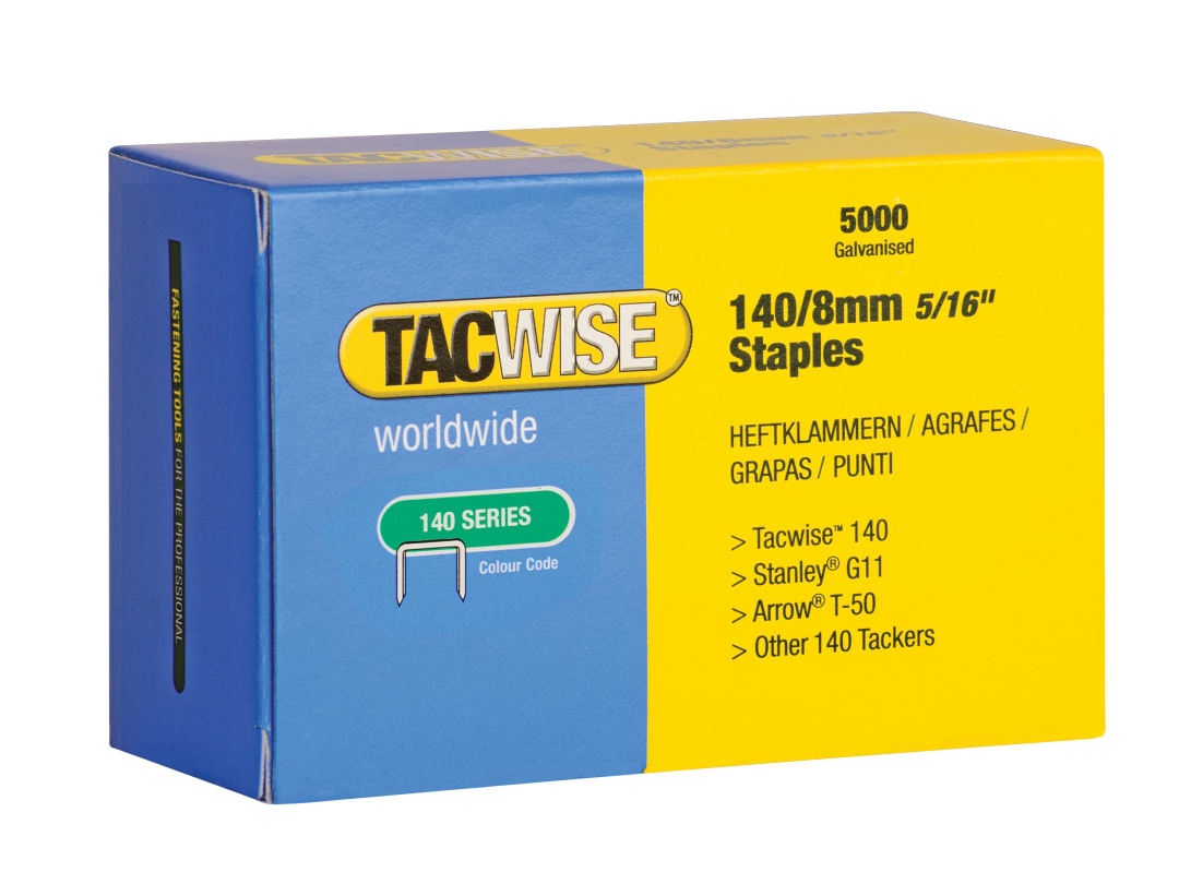 Tacwise 140 Galvanised Staples 8mm (Pack 5000) 0341